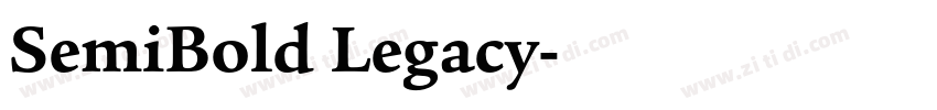SemiBold Legacy字体转换